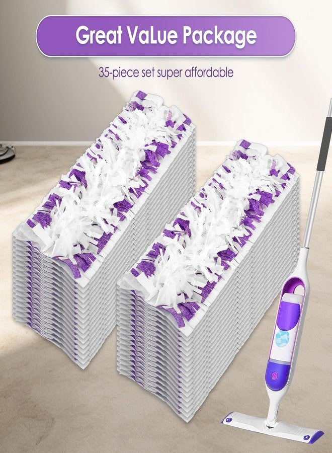 BRUVISH (35 Pack) Replacement Power Mop Pads for Swiffer PowerMop, Disposable PowerMop Mopping Pad Refills Compatible with Swiffer PowerMop, Multi-Surface Mop Pad Refills for Floor Cleaning - Image 2